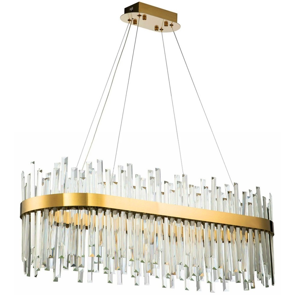 TooLight Závěsný LED křišťálový lustr APP1513-CP80 zlatý/neutrální bílá - Obrázek 2