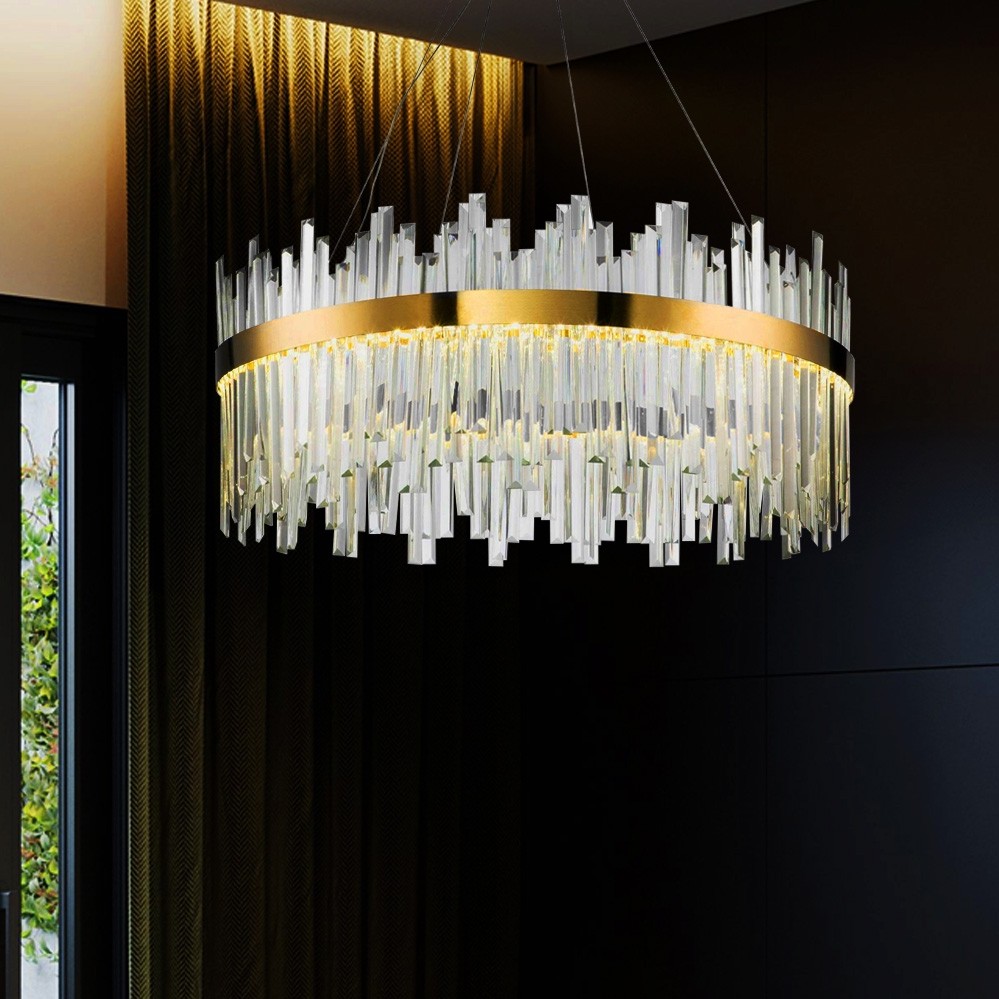 TooLight Závěsný LED křišťálový lustr APP1515-CP60 zlatý - Obrázek 2