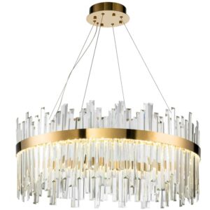 TooLight Závěsný LED křišťálový lustr APP1515-CP60 zlatý