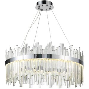 TooLight Závěsný LED křišťálový lustr APP1516-CP60 stříbrný