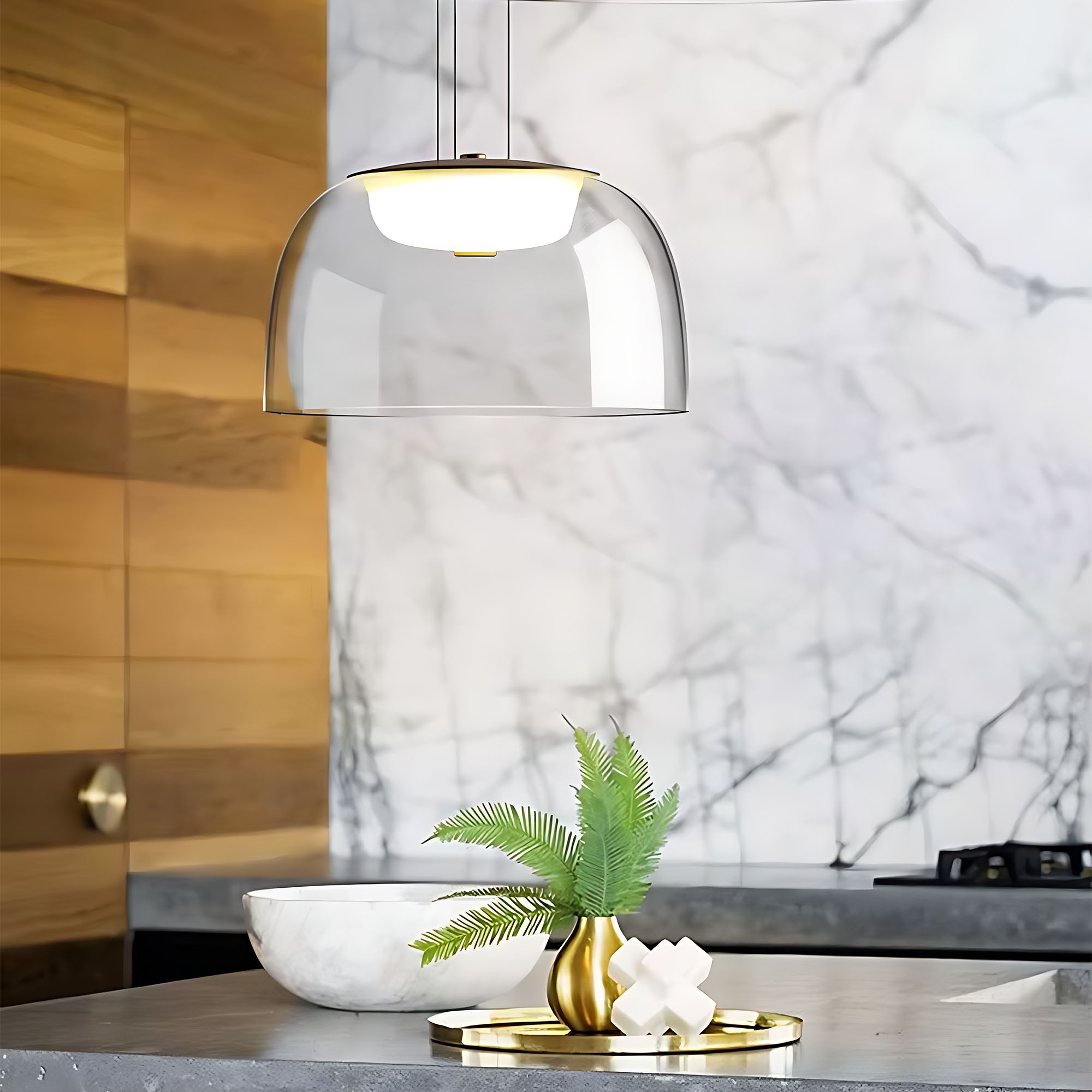 TooLight Závěsný LED lustr APP1690-1PC B čirý/neutrální bílá - Obrázek 2