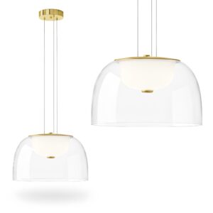 TooLight Závěsný LED lustr APP1690-1PC B čirý/neutrální bílá