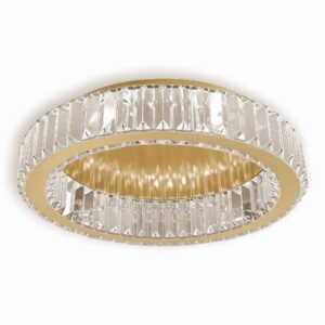 Toolight Stropní LED osvětlení Crystal Modern A4 APP1722-C 50cm kartáčovaná zlatá