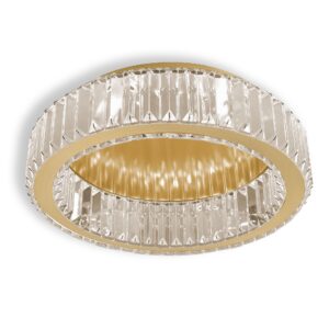 Toolight Stropní LED osvětlení Crystal Modern A6 APP1720-C 40cm kartáčovaná zlatá