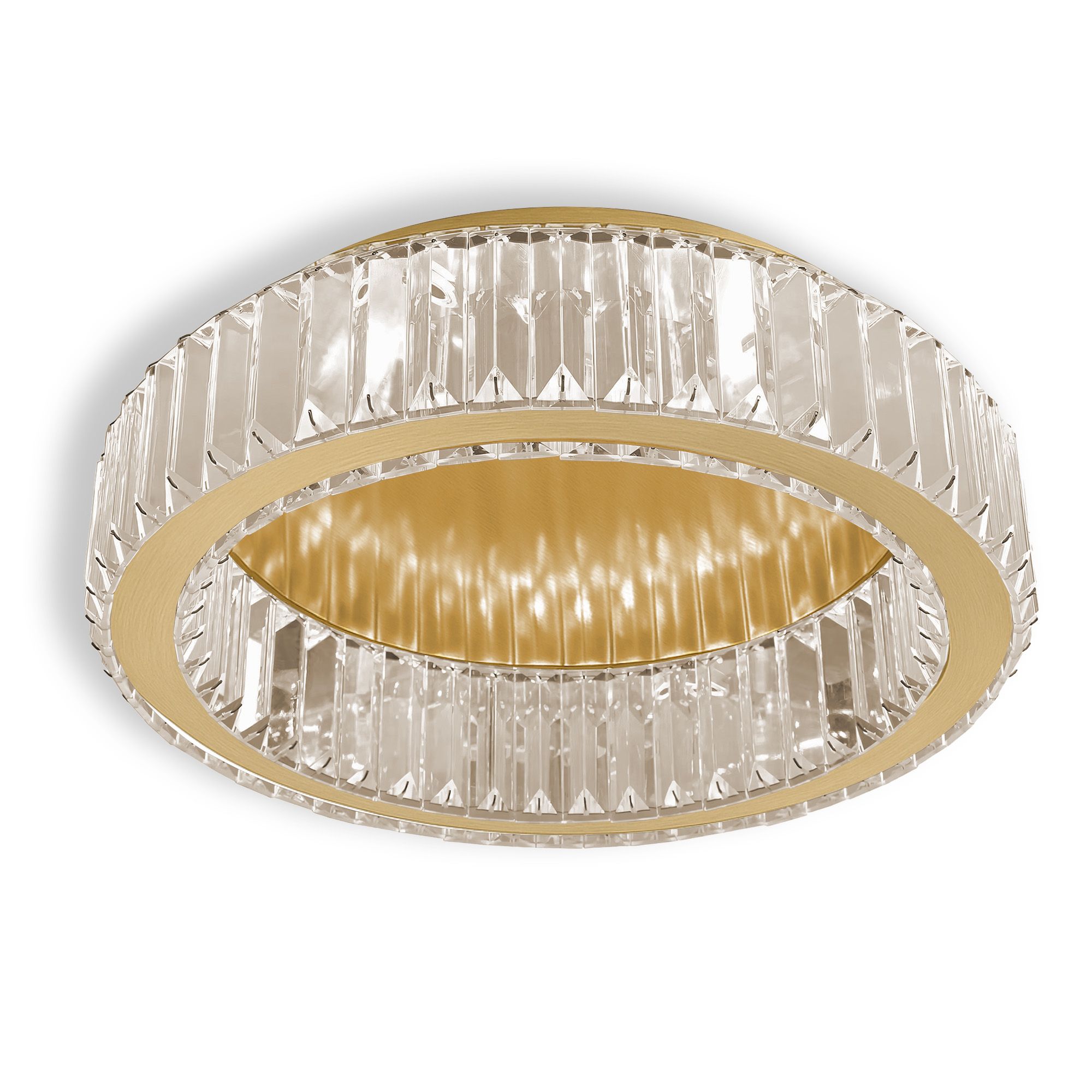 Toolight Stropní LED osvětlení Crystal Modern A6 APP1720-C 40cm kartáčovaná zlatá