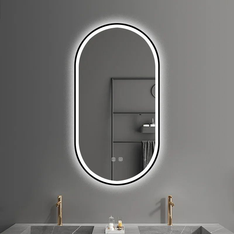 Tutumi Oválné zrcadlo 50x100 cm s vyhříváním a regulovatelným LED osvětlením HOM-02505 - Obrázek 2