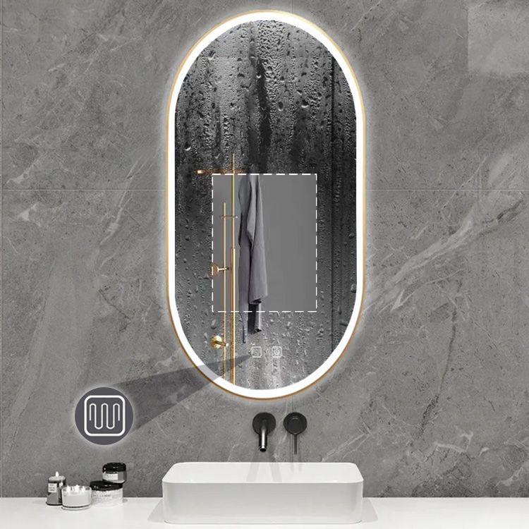 Tutumi Oválné zrcadlo 50x100 cm s vyhříváním a regulovatelným LED osvětlením HOM-02506