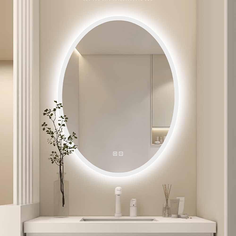 Tutumi Oválné zrcadlo 60x80 cm s vyhříváním a regulovatelným LED osvětlením HOM-06503 - Obrázek 2