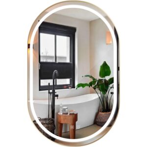 Tutumi Oválné zrcadlo 60x90 cm s regulovatelným LED osvětlením HOM-02509