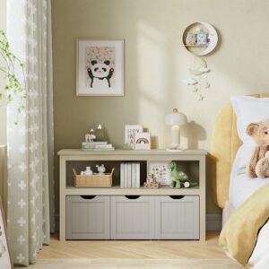VASAGLE Regál s 3 úložnými boxy 102 x 60 x 30 cm béžový