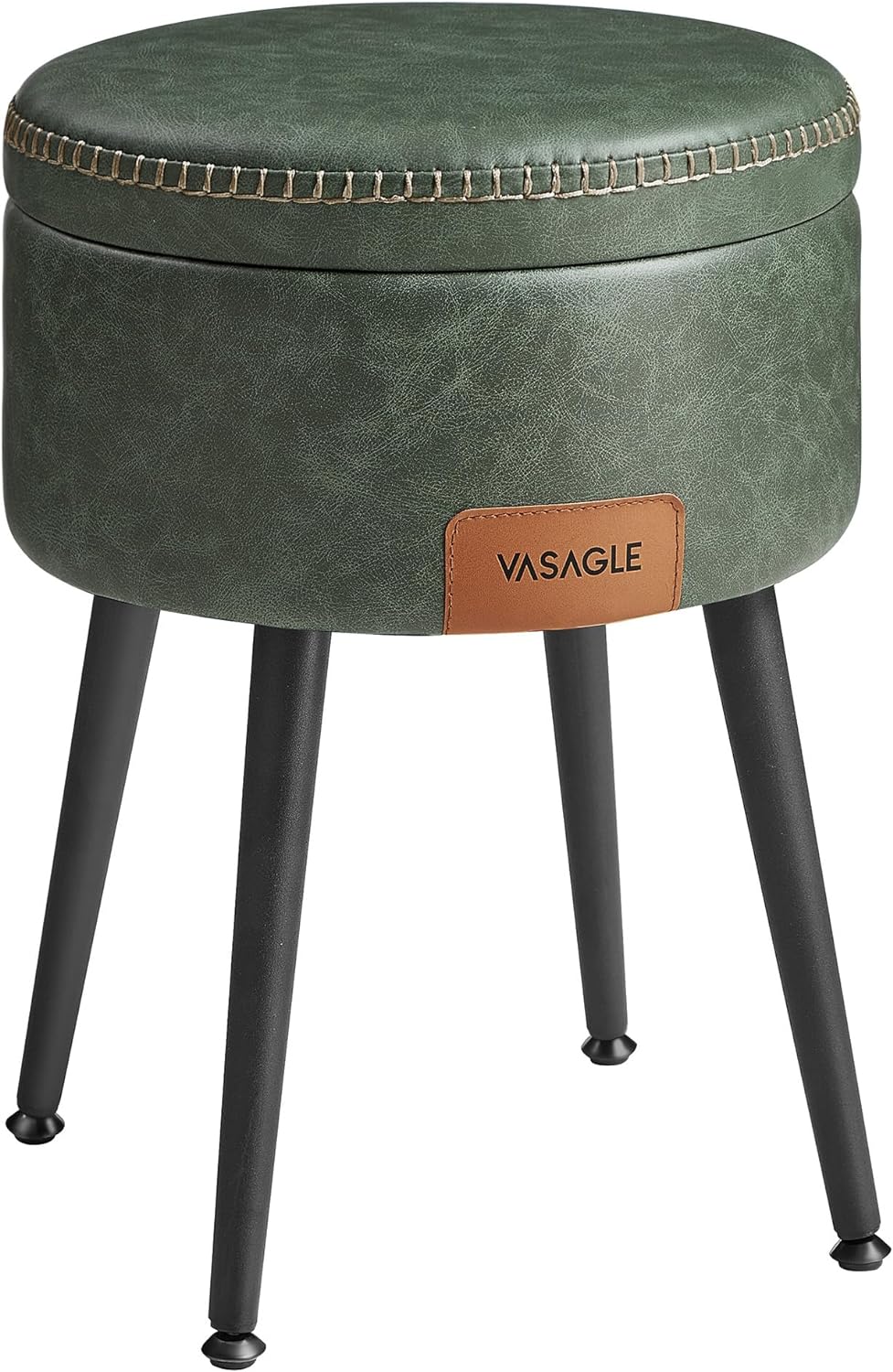 VASAGLE Taburet EKHO s úložným prostorem zelený - Obrázek 2