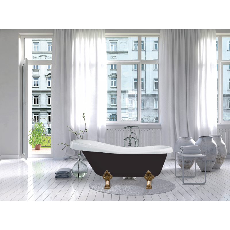 Vana MEXEN RETRO GOLD 150x73 černobílá - Obrázek 2