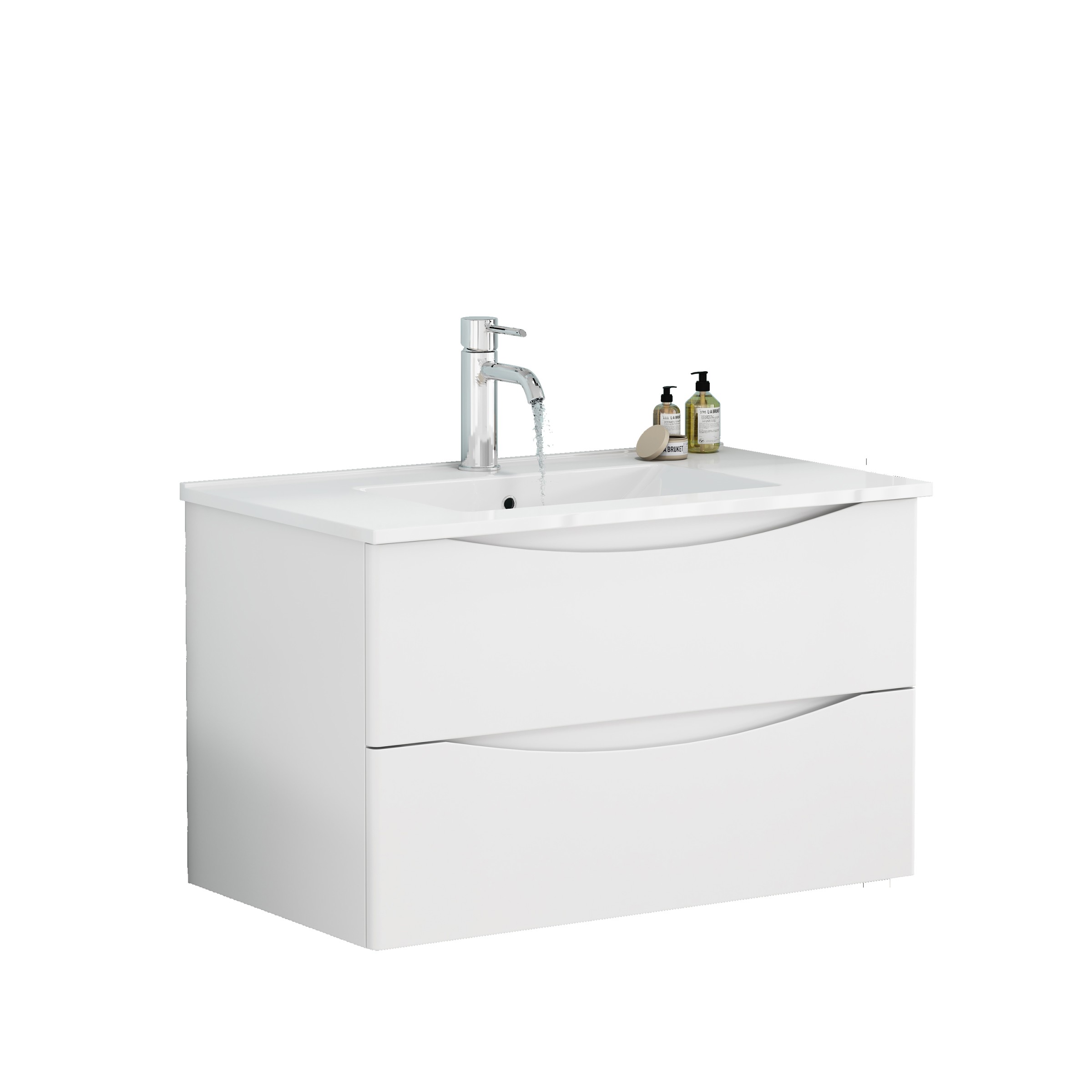Závěsná skříňka pod umyvadlo Houseland Nirela 80 cm bílá