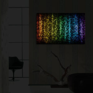 ASIR Dekorační obraz s led osvětlením BAREVNÉ TEČKY 45 cm plátno