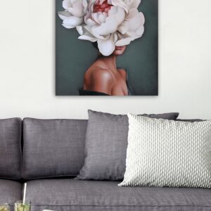 ASIR Dekorativní obraz na plátně ŽENA S PIVOŇKOU 50 cm