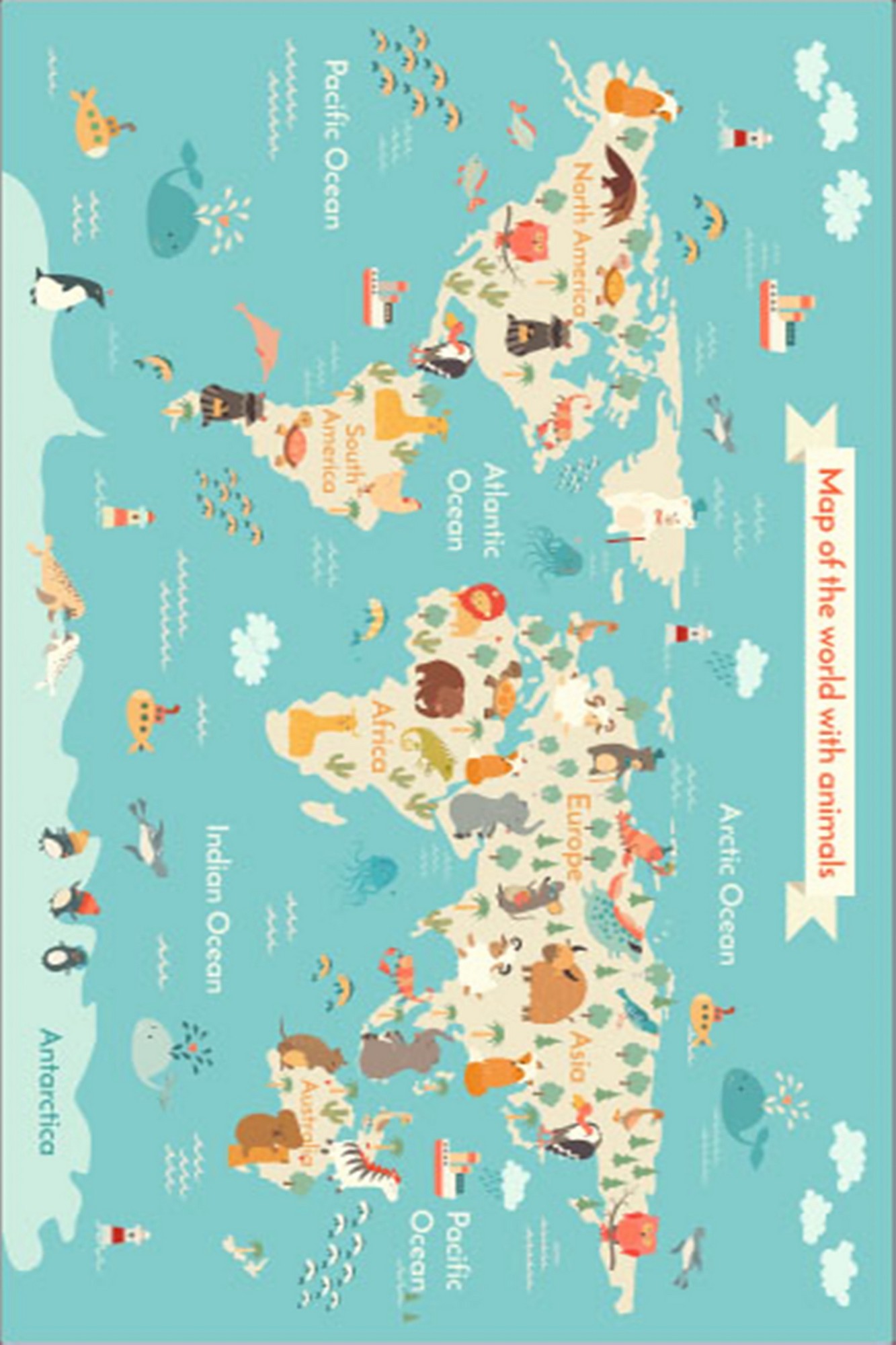 ASIR Koberec 80 x 150 MAPA více barev - Obrázek 2