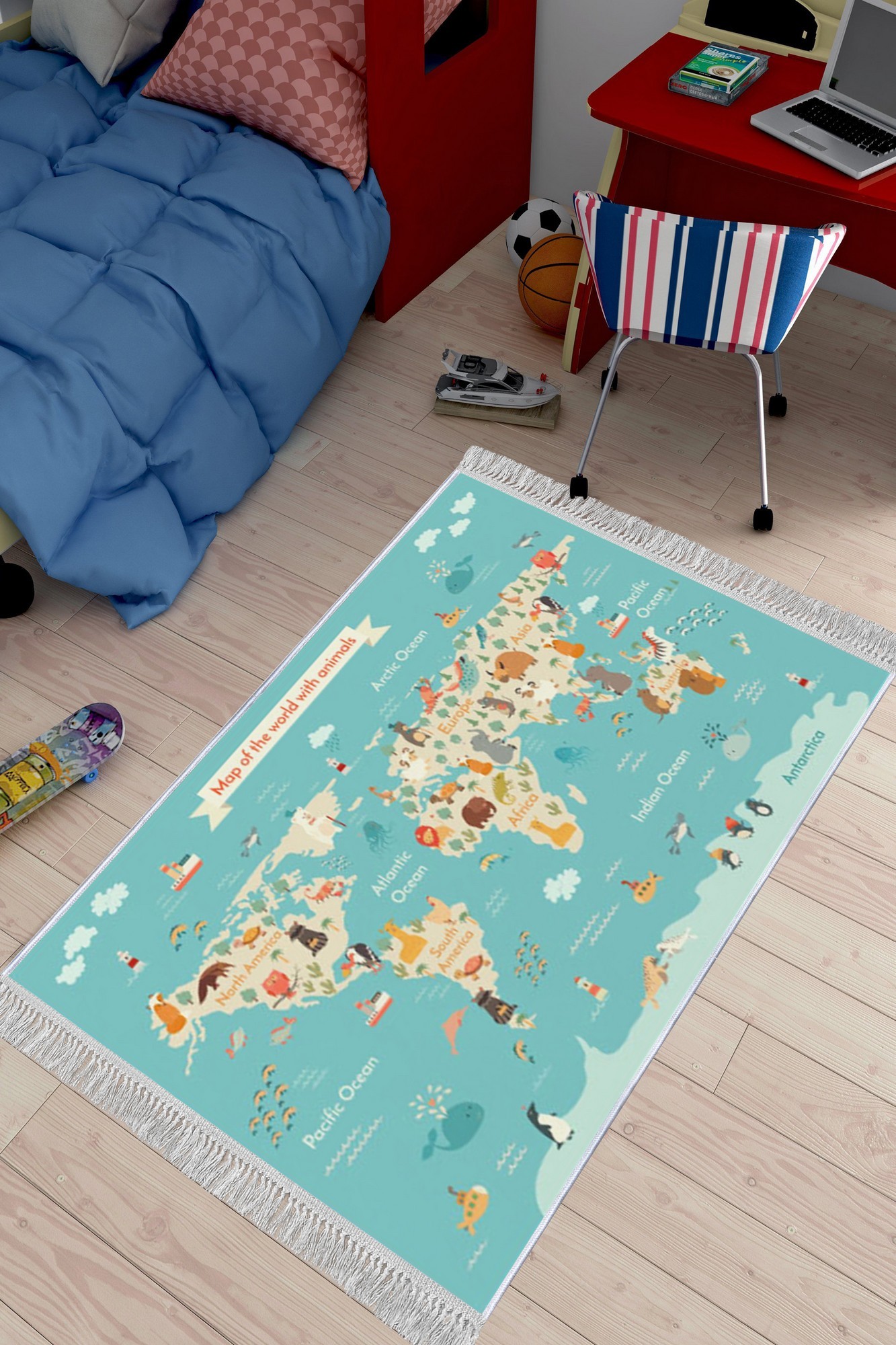 ASIR Koberec 80 x 150 MAPA více barev