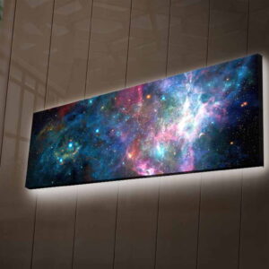 ASIR Nástěnný obraz na plátně GALAXIE s led osvětlením 30 cm