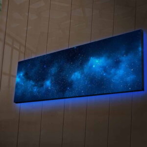 ASIR Nástěnný obraz na plátně GALAXIE s led podsvícením 30 cm