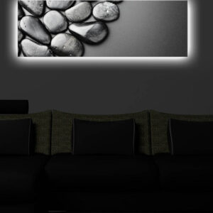 ASIR Nástěnný obraz s led osvětlením KAMENY 30 cm plátno