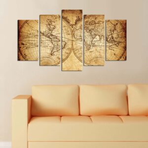 ASIR Obraz MAPA POLOKOULE 110 MDF 5 ks
