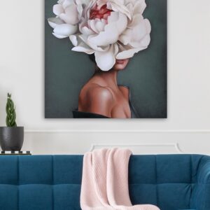 ASIR Obraz na plátně ŽENA S KVĚTEM 70 cm