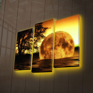ASIR Obraz s led podsvícením MĚSÍC II 30 cm plátno