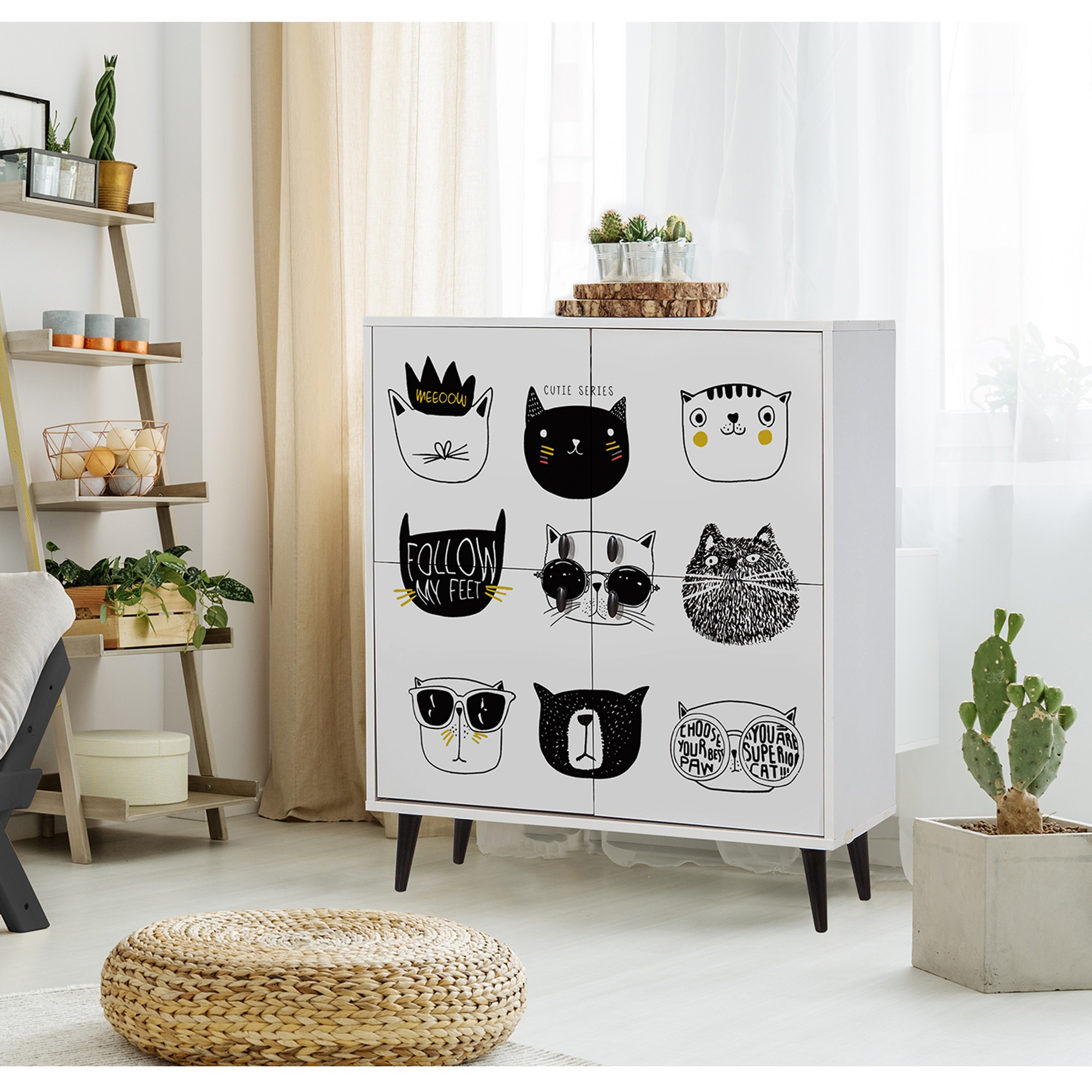 ASIR Skříňka CATS bílá