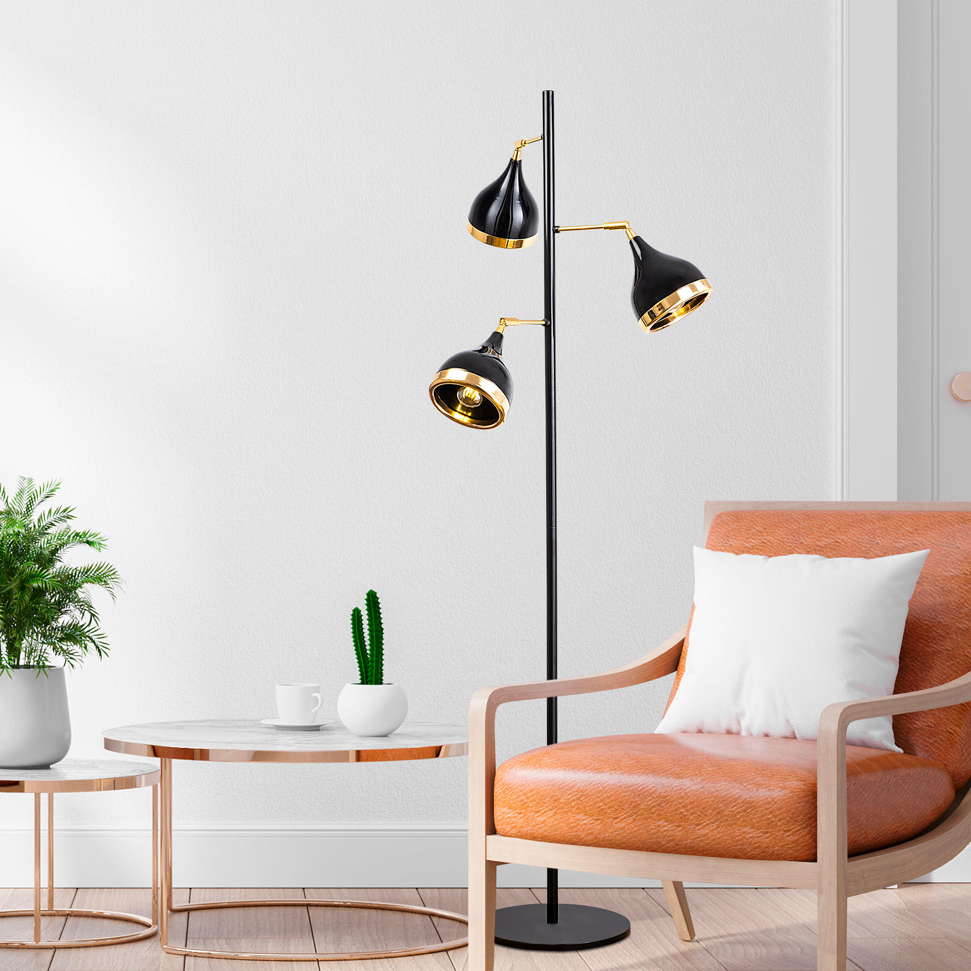 ASIR Stojací lampa YILDO - 7022 černá zlatá - Obrázek 2