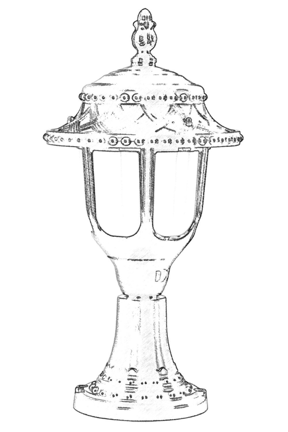 ASIR Venkovní lampa BSU-68180 černá - Obrázek 2