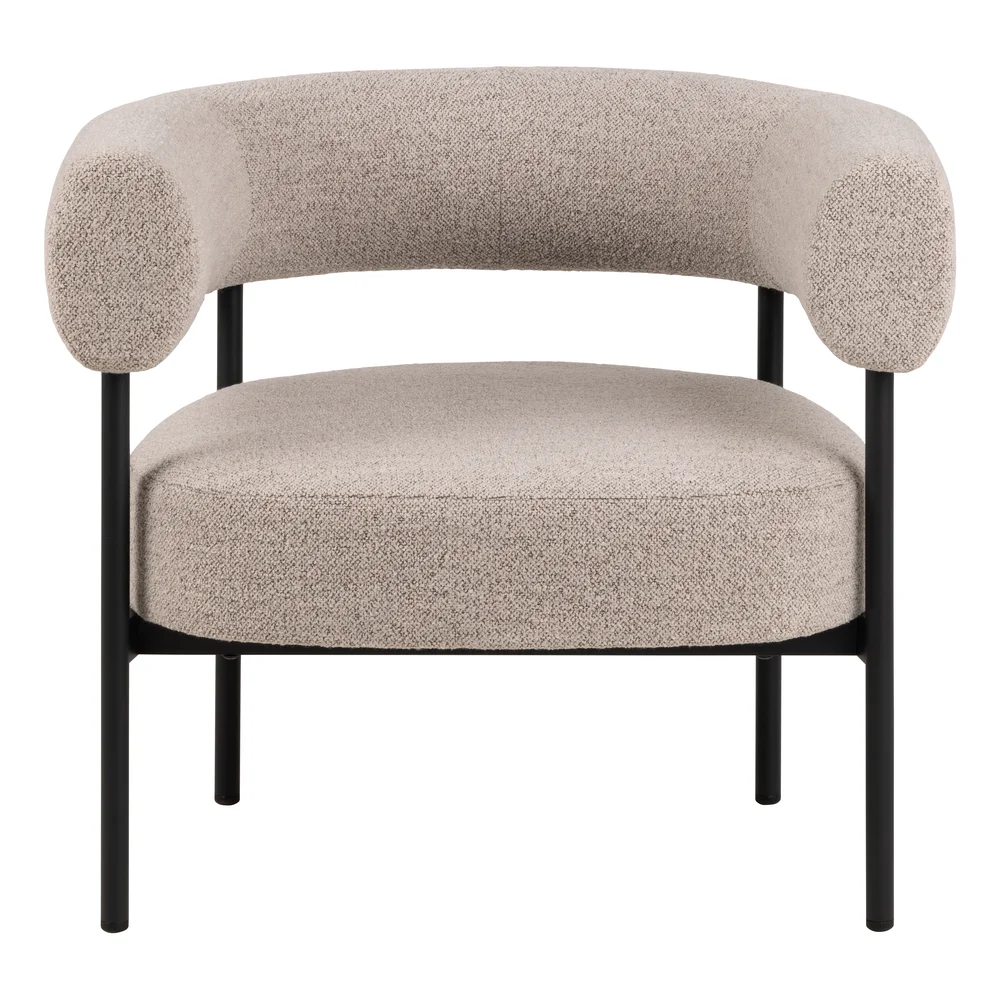 Actona Designové křeslo Oakfield béžové/černé - Obrázek 2