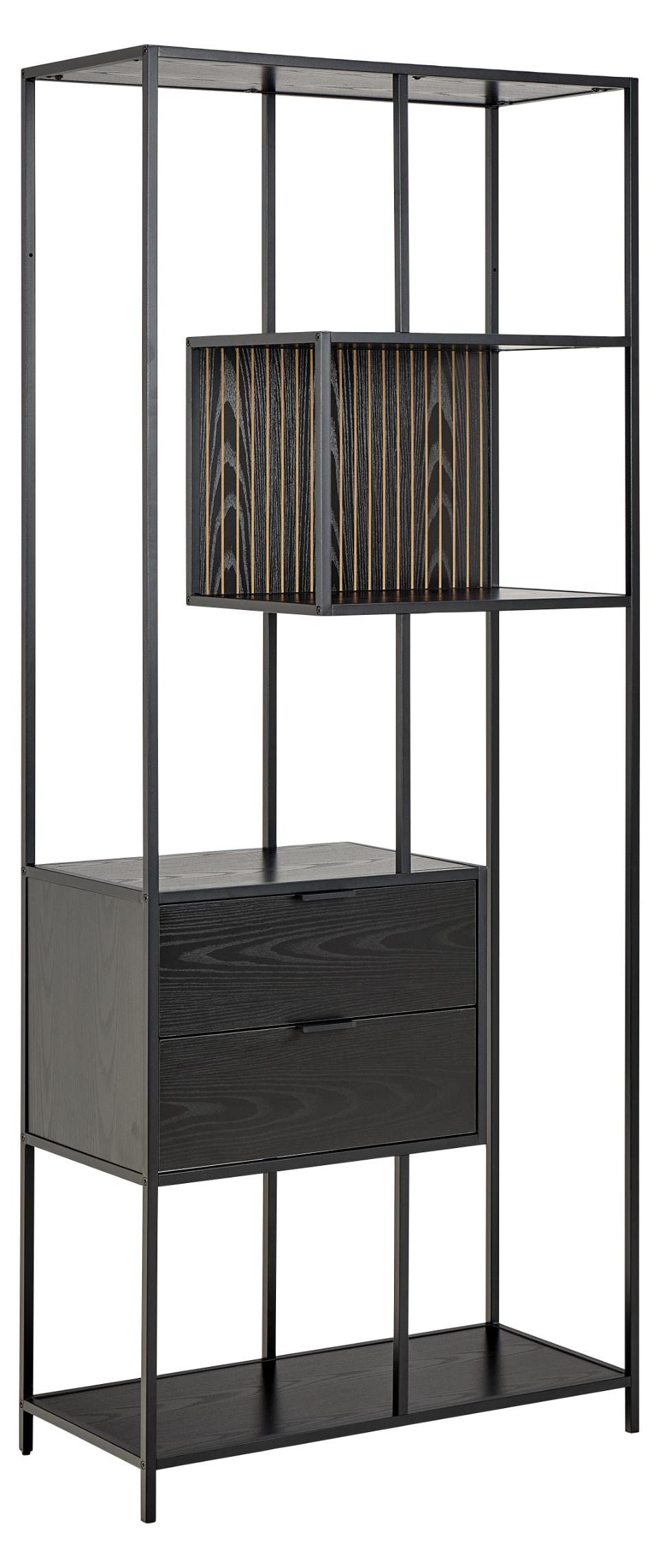 Actona Knihovna SEAFORD II 185 cm černá