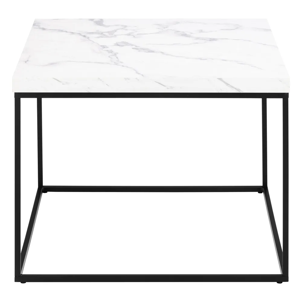 Actona Konferenční stolek Barossa 60 cm bílý mramor/černý
