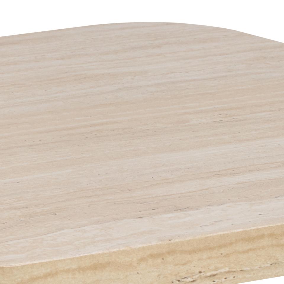 Actona Konferenční stolek Solano 60 cm béžový travertin - Obrázek 2