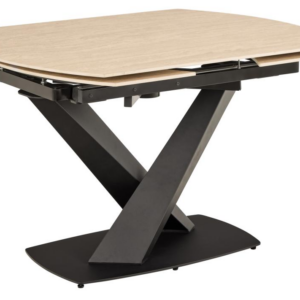 Actona Rozkládací jídelní stůl Morella 120/180 cm béžový/černý