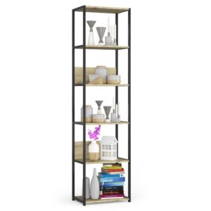 Ak furniture Industriální regál Lamon 50 cm černý/dub artisan