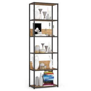 Ak furniture Industriální regál Lamon 60 cm černý/dub craft