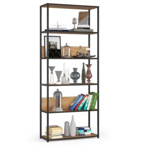Ak furniture Industriální regál Lamon 80 cm černý/dub craft