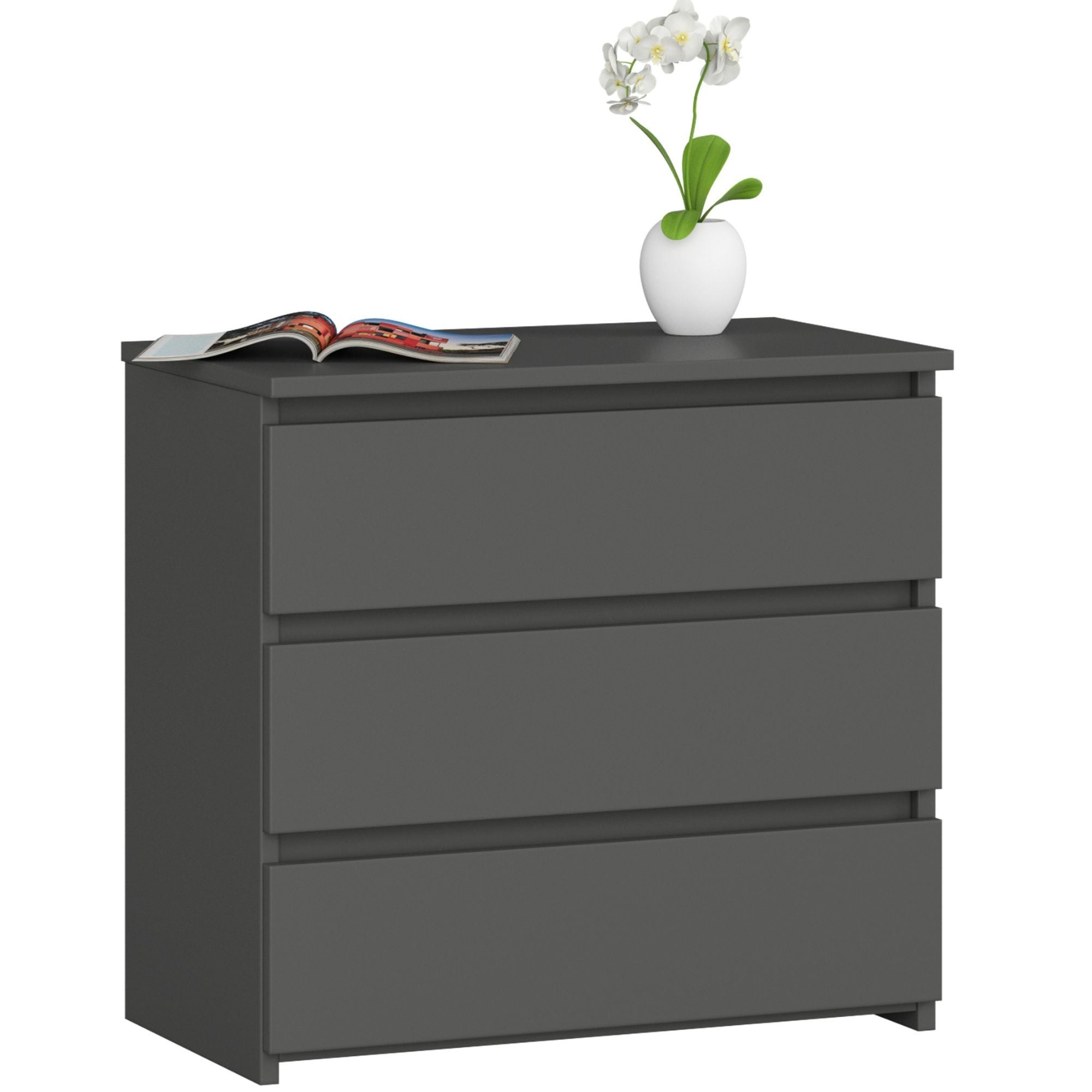 Ak furniture Komoda CL3 60 cm grafitově šedá