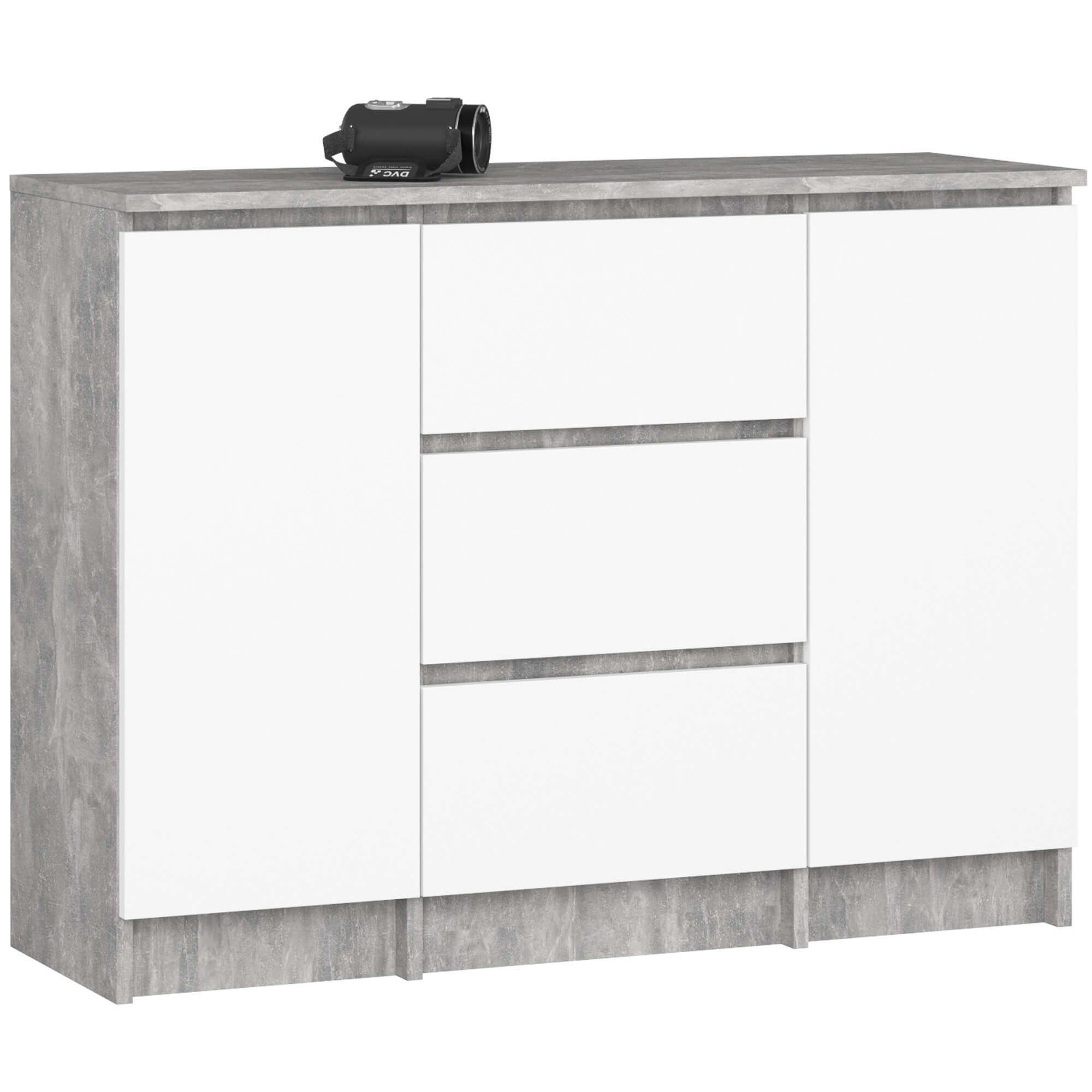 Ak furniture Komoda Girgo 100 cm beton/bílá