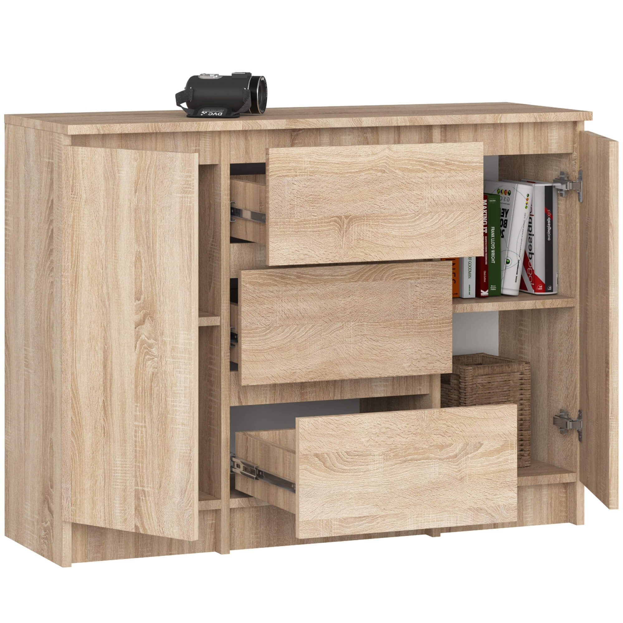 Ak furniture Komoda Girgo 100 cm dub sonoma - Obrázek 2