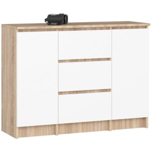 Ak furniture Komoda Girgo 101 cm dub sonoma/bílá