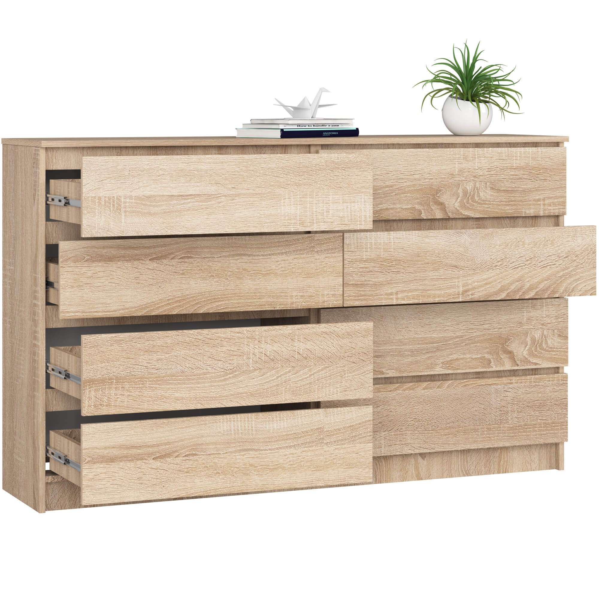Ak furniture Komoda Inbia K 160 cm dub sonoma - Obrázek 2