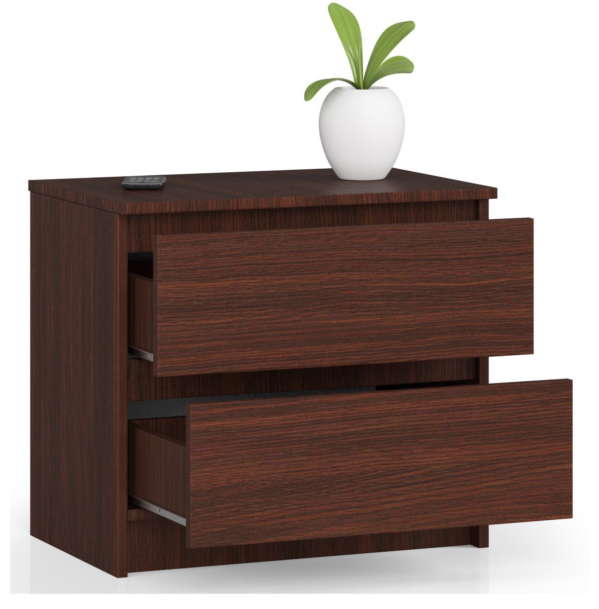 Ak furniture Komoda Kuba 60 cm - 2 šuplíky wenge - Obrázek 2