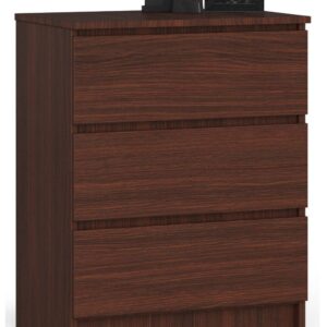 Ak furniture Komoda Kuba 60 cm - 3 šuplíky wenge