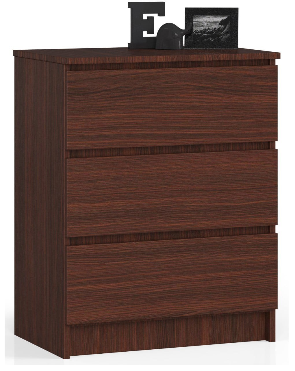 Ak furniture Komoda Kuba 60 cm - 3 šuplíky wenge