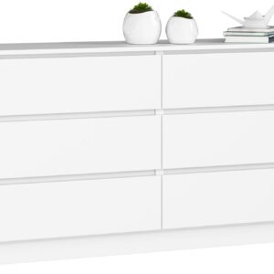 Ak furniture Komoda Rollo V 160 cm bílá matná