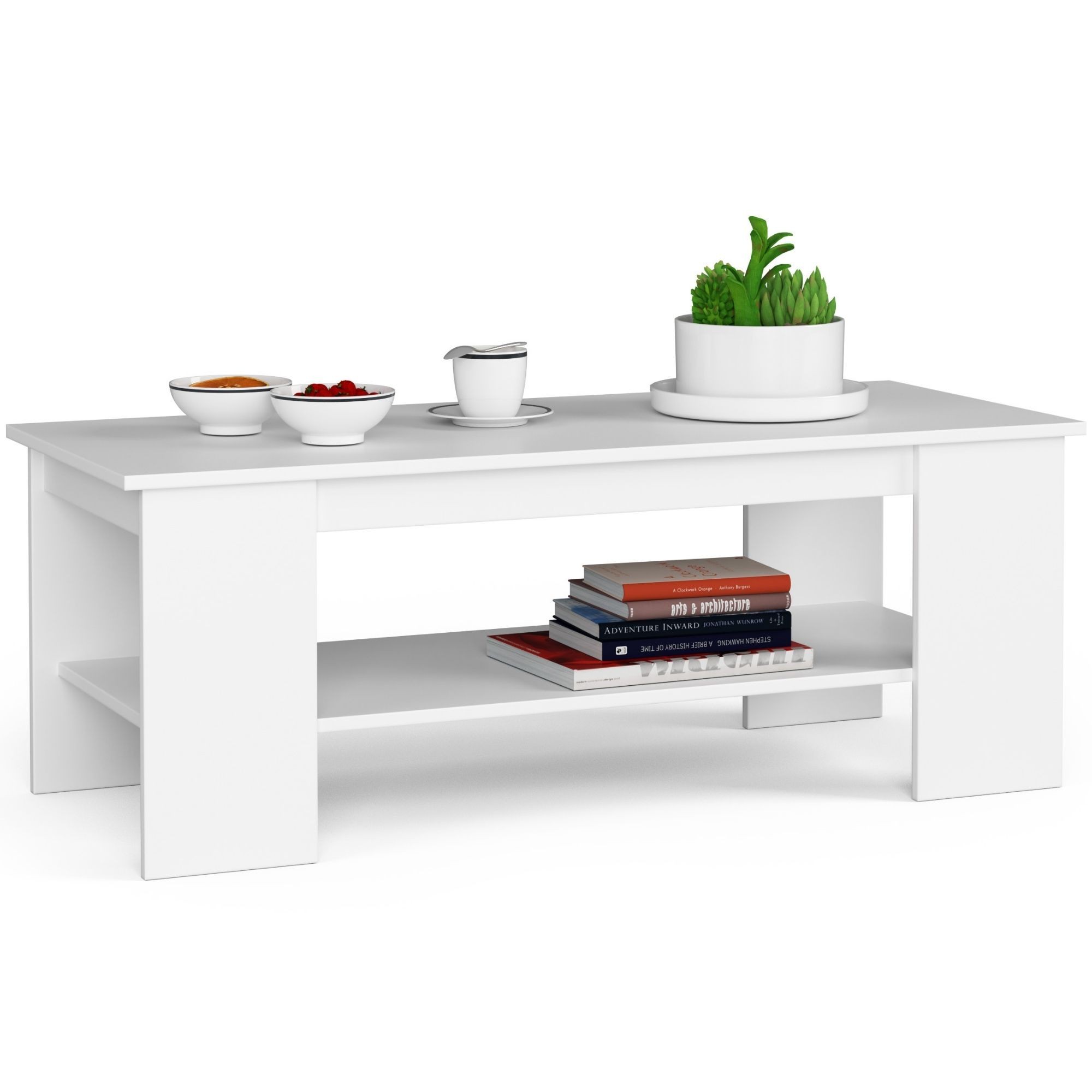 Ak furniture Konferenční stolek Kami bílý
