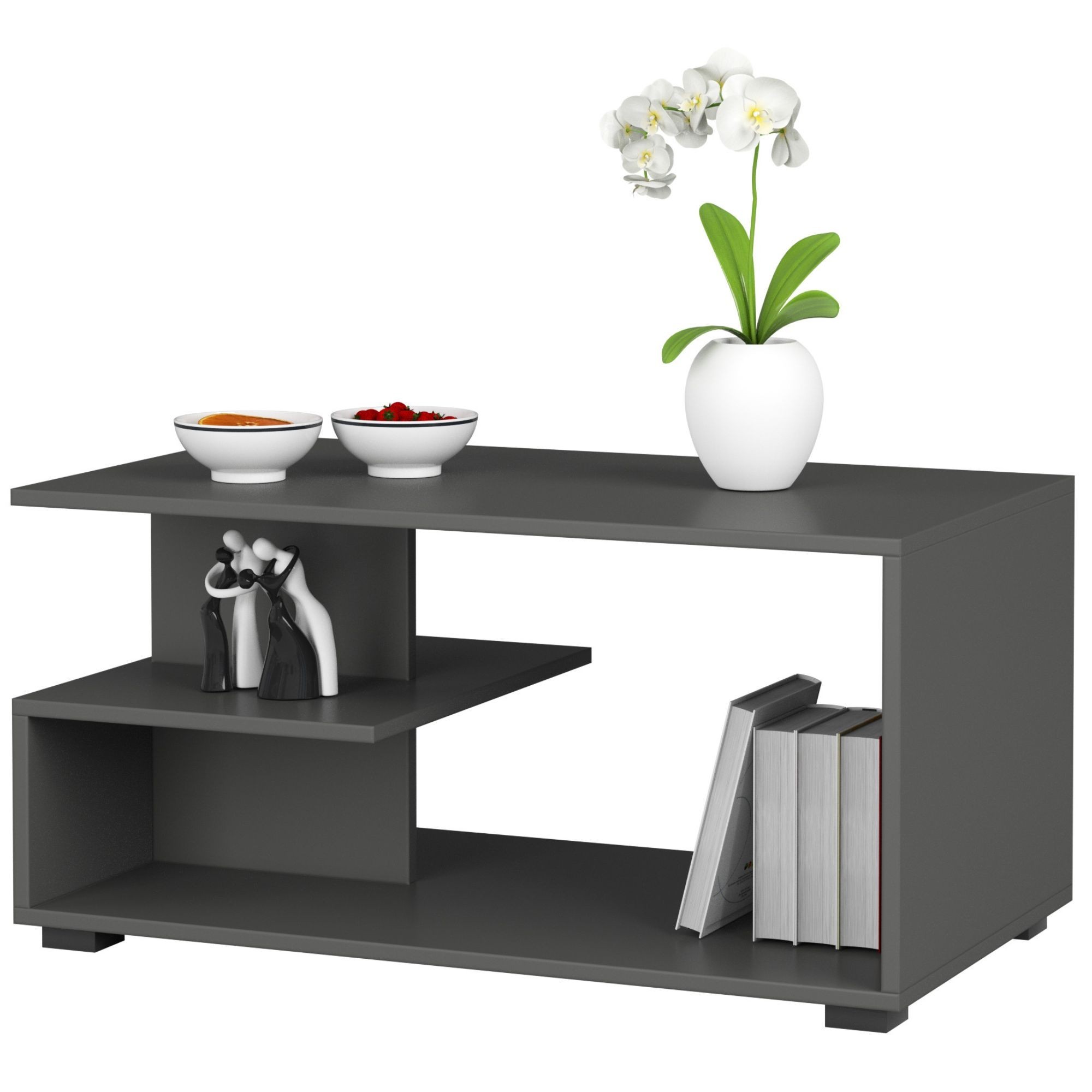 Ak furniture Konferenční stolek Pin grafitově šedý - Obrázek 2