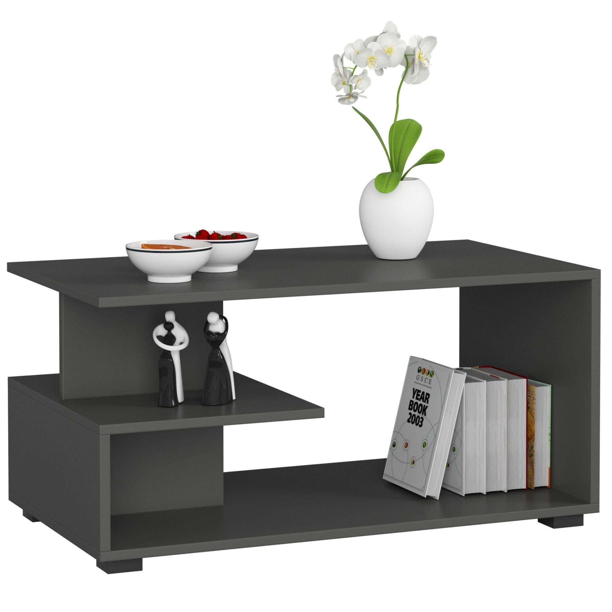 Ak furniture Konferenční stolek Pin grafitově šedý